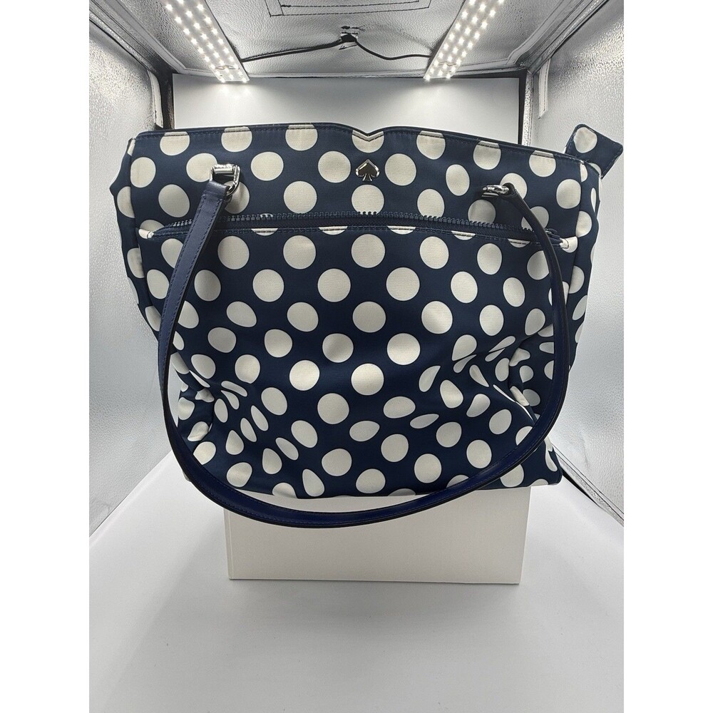 Kate Spade Jae Seaside Dot Large Tote Purse And Cosmetic Bag